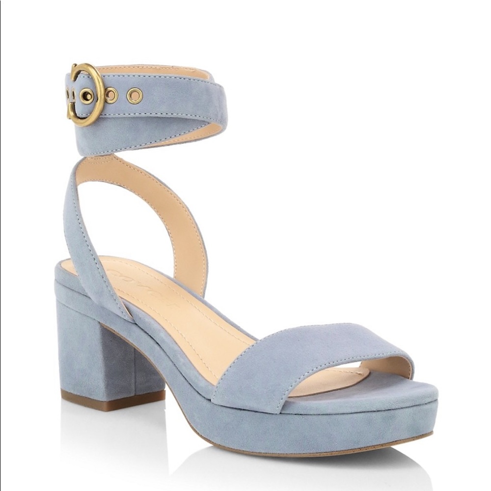 Coach Serena Platform Sandal (blue suede)